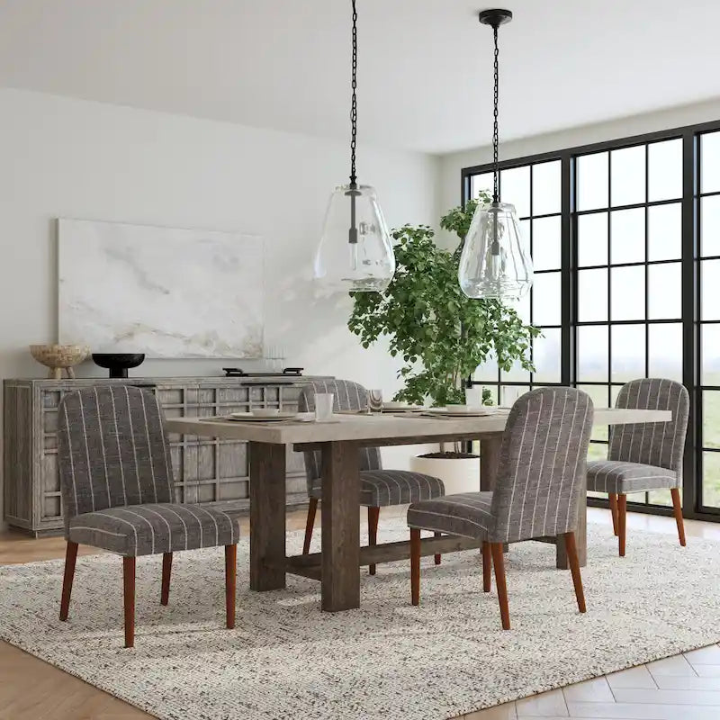 HomePop Rounded back Upholstered Dining chair-Single Pack