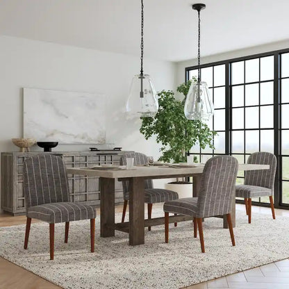 HomePop Rounded back Upholstered Dining chair-Single Pack