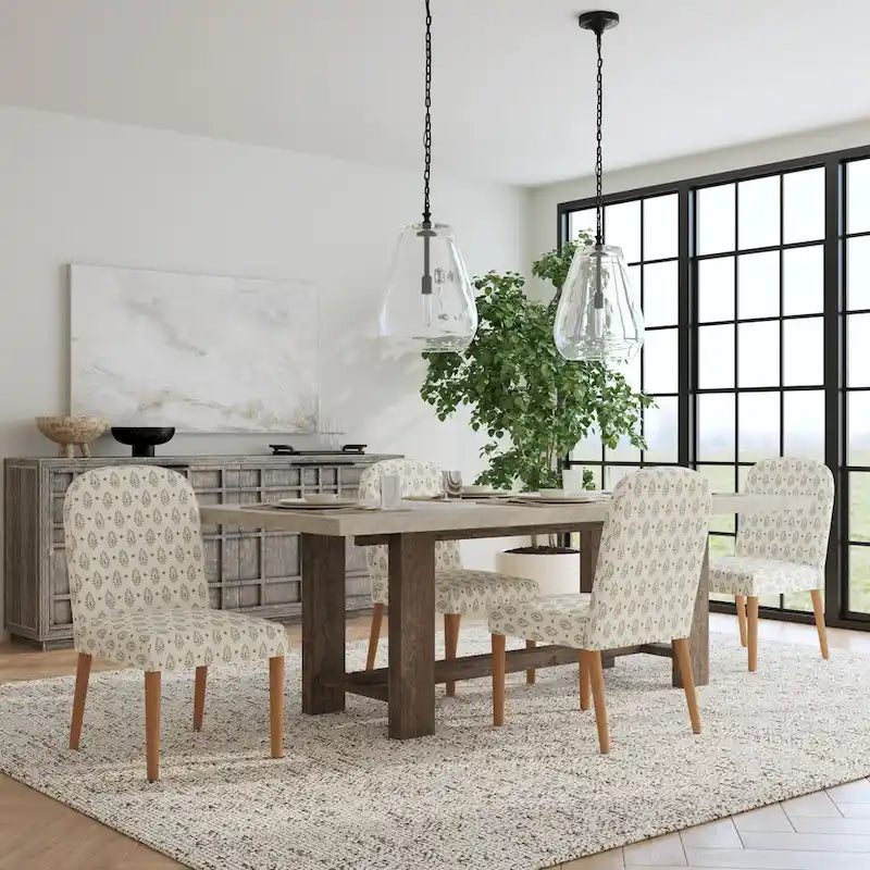 HomePop Rounded back Upholstered Dining chair-Single Pack