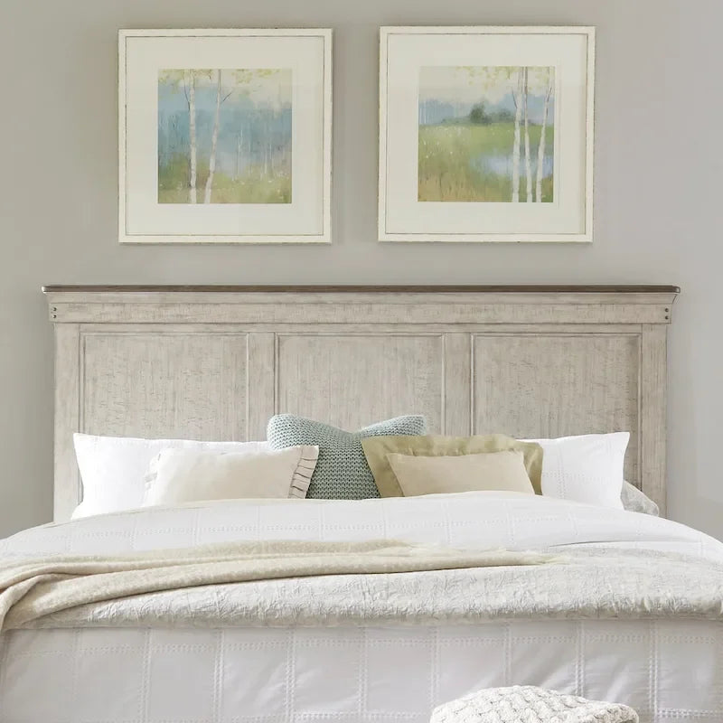 Ivy Hollow Weathered Linen Storage Bed