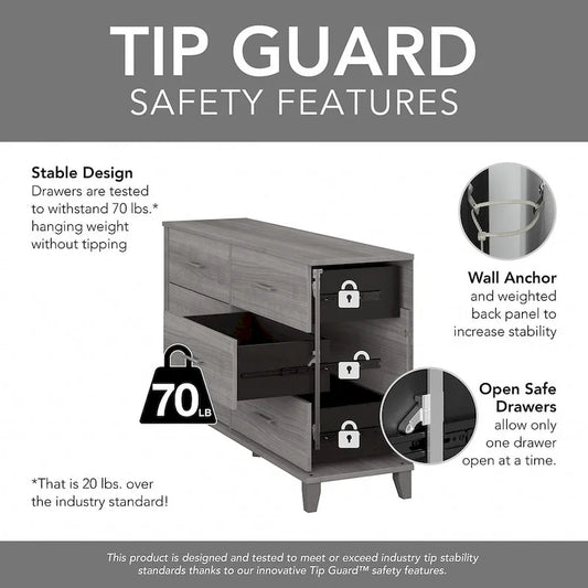 Somerset 6 Drawer Dresser and Nightstand Set by Bush Furniture