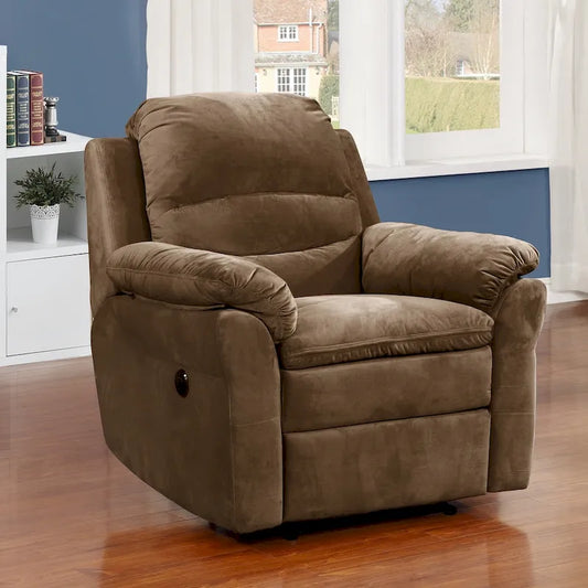 Copper Grove Roseway Brown Fabric Transitional Massage Power Recliner