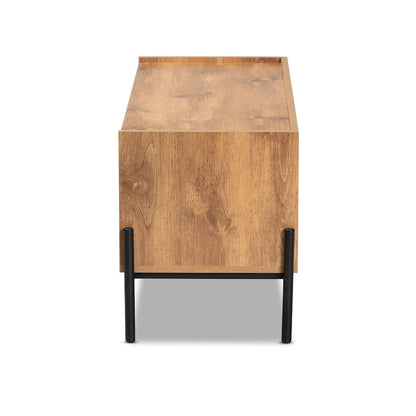 Tasman Modern & Industrial Natural Brown 2-Door TV Stand