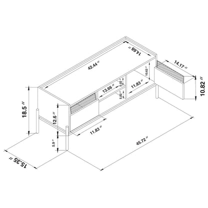 Tasman Modern & Industrial Natural Brown 2-Door TV Stand