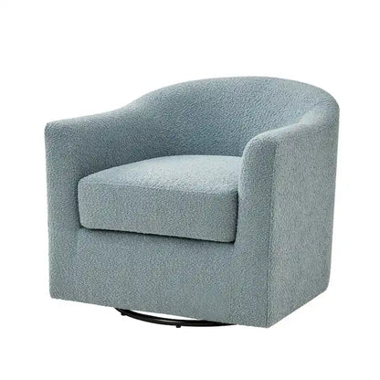 Rita Modern Ergonomic Boucle Upholstered Swivel Barrel Chair by HULALA HOME