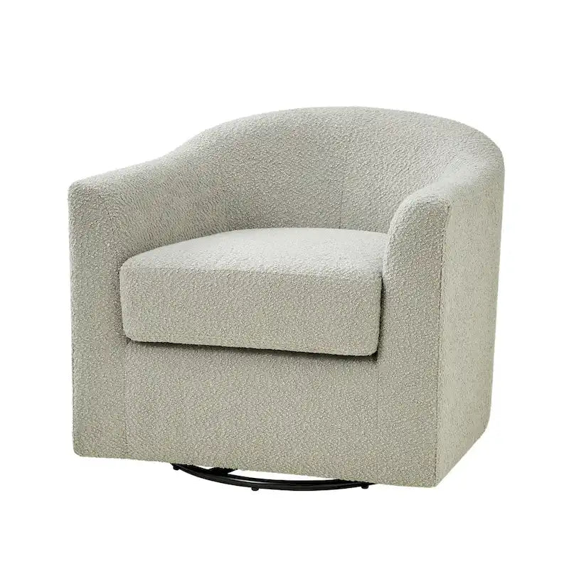 Rita Modern Ergonomic Boucle Upholstered Swivel Barrel Chair by HULALA HOME