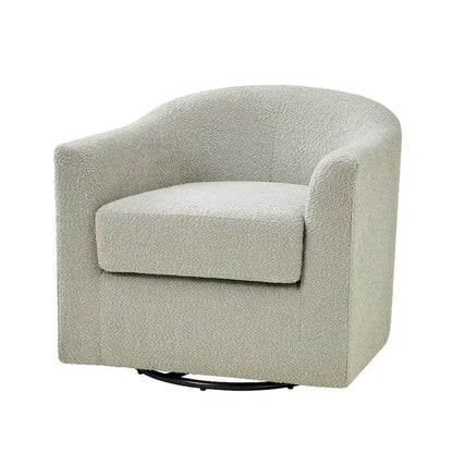 Rita Modern Ergonomic Boucle Upholstered Swivel Barrel Chair by HULALA HOME