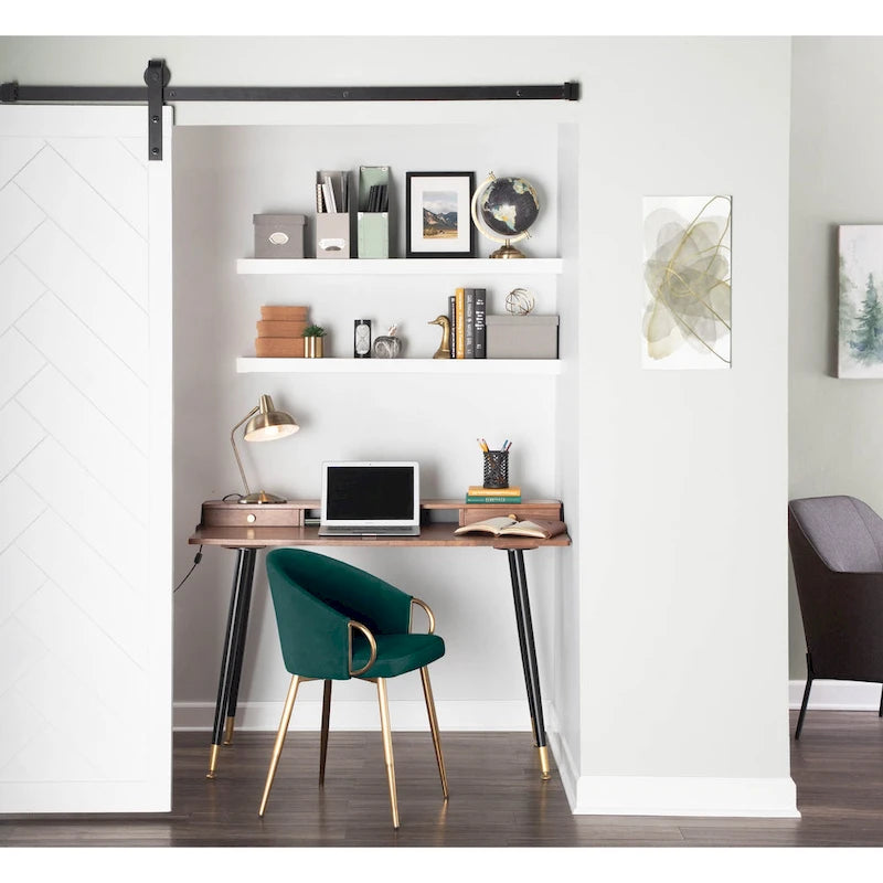 Silver Orchid Battista Glam Gold Upholstered Chair - N/A