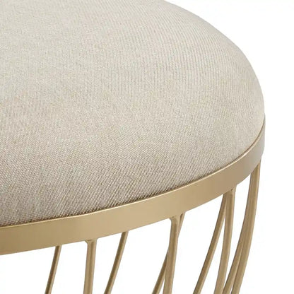 Jinger Fabric Upholstered Round Ottoman by iNSPIRE Q Modern