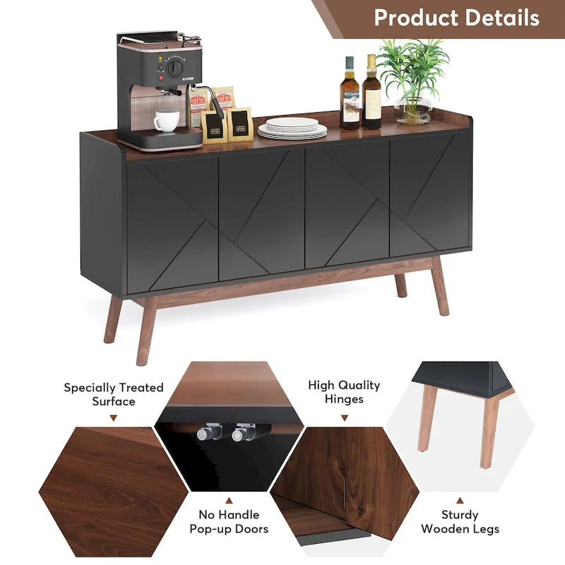 Kitchen Sideboard Buffet Table Buffet Cabinet with Storage