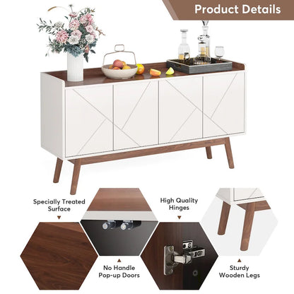 Kitchen Sideboard Buffet Table Buffet Cabinet with Storage