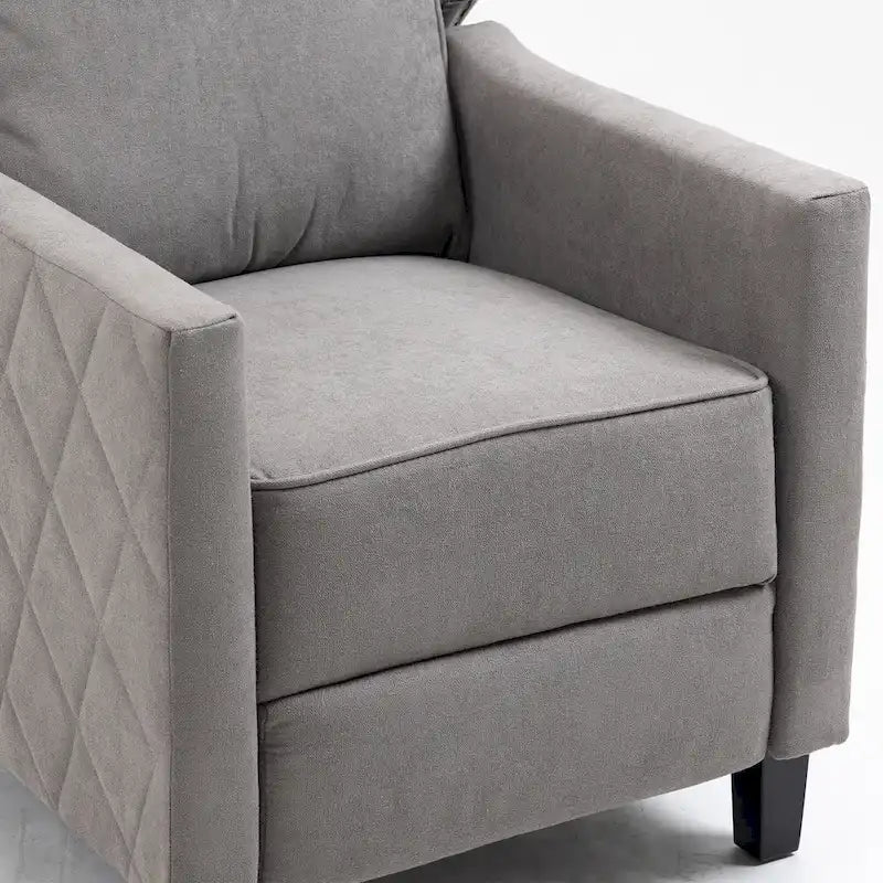 AVAWING Set of 2 Push Back Recliner Chair Linen Wing Back Chair