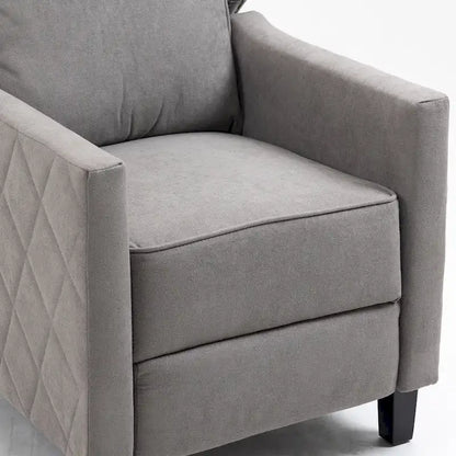 AVAWING Set of 2 Push Back Recliner Chair Linen Wing Back Chair