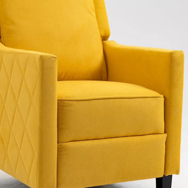 AVAWING Set of 2 Push Back Recliner Chair Linen Wing Back Chair