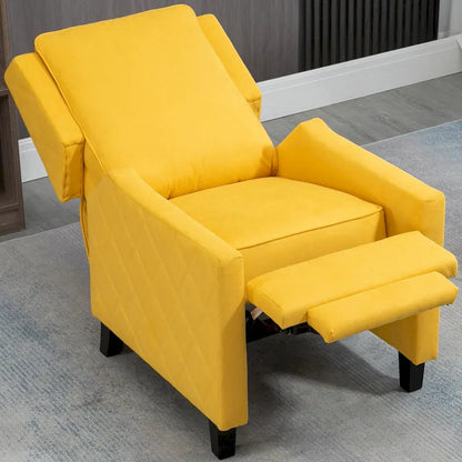 AVAWING Set of 2 Push Back Recliner Chair Linen Wing Back Chair