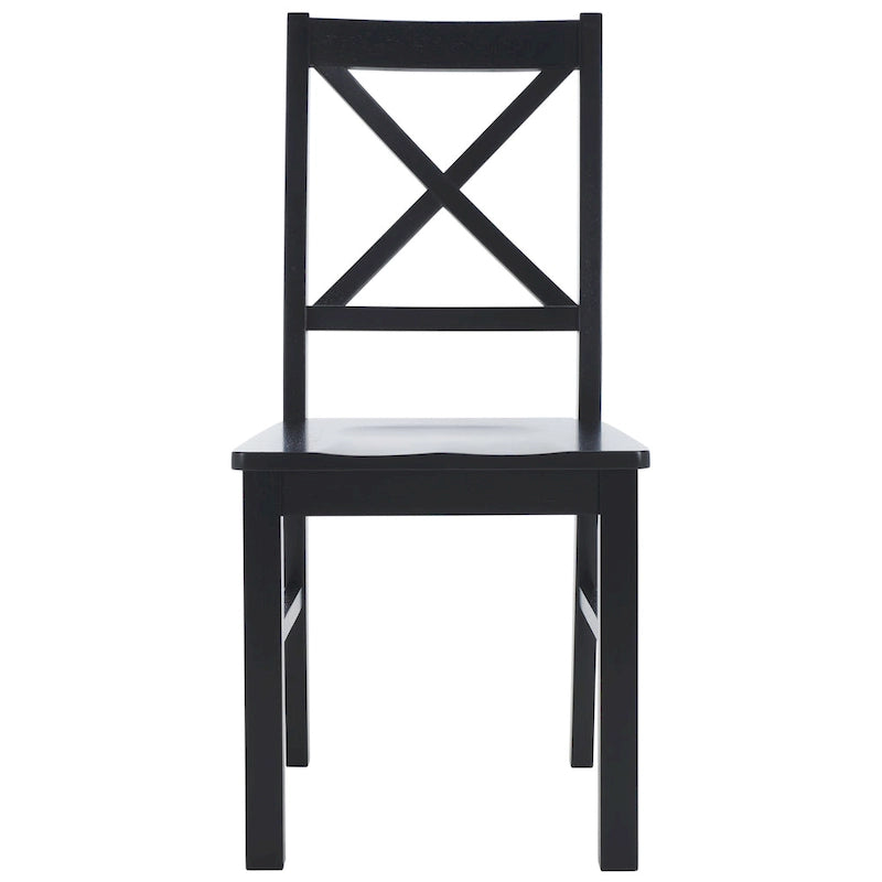 SAFAVIEH Concetta White/Natural Dining Chair - 17.5  W x 19.5  L x 37  H - 18 W x 20 D x 37 H