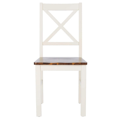 SAFAVIEH Concetta White/Natural Dining Chair - 17.5  W x 19.5  L x 37  H - 18 W x 20 D x 37 H