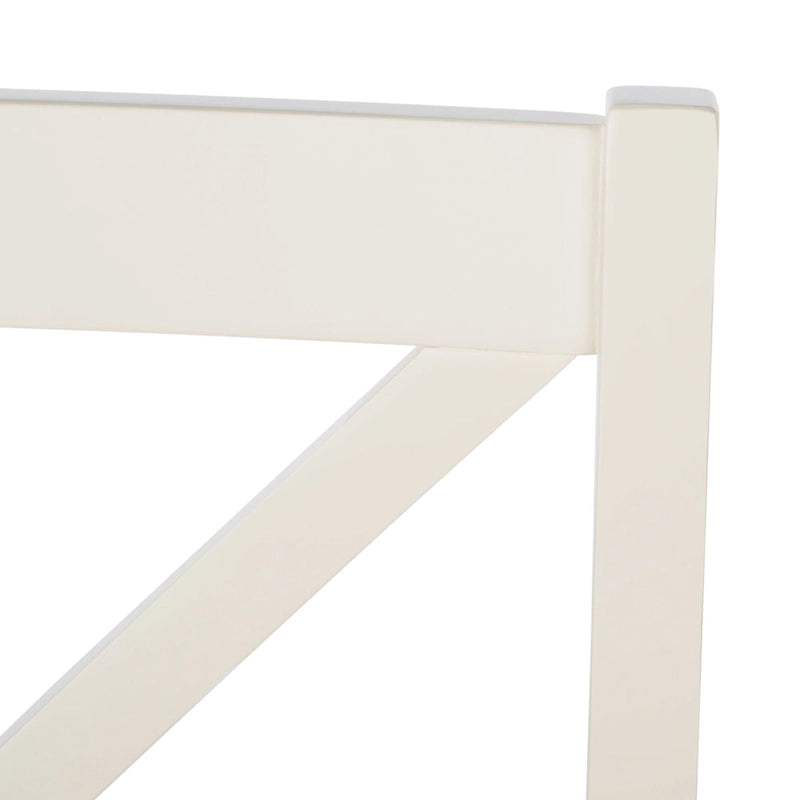 SAFAVIEH Concetta White/Natural Dining Chair - 17.5  W x 19.5  L x 37  H - 18 W x 20 D x 37 H