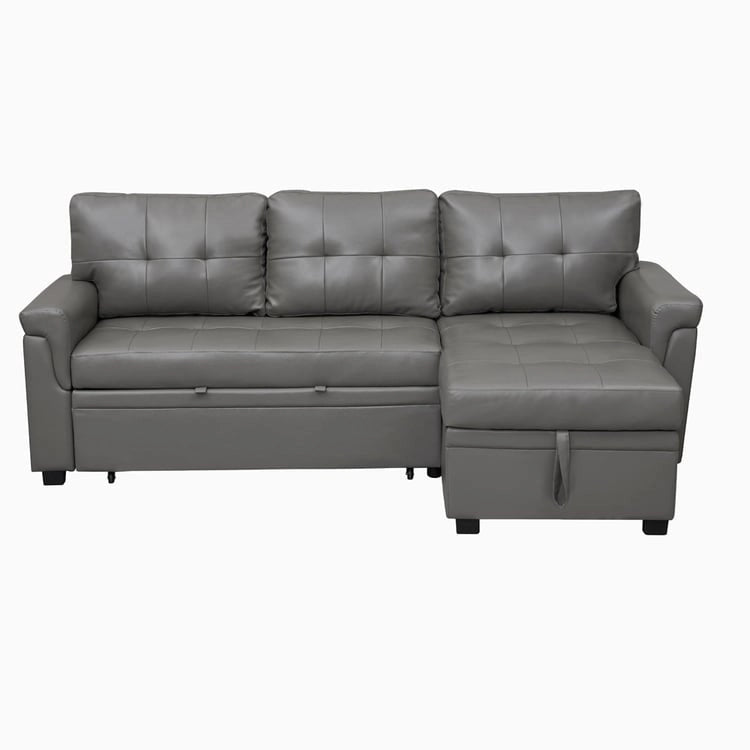 Perry Modern Reversible Sectional Sofa with Storage Chaise, Pullout Sleeper Sofa Couch Bed for Living Room