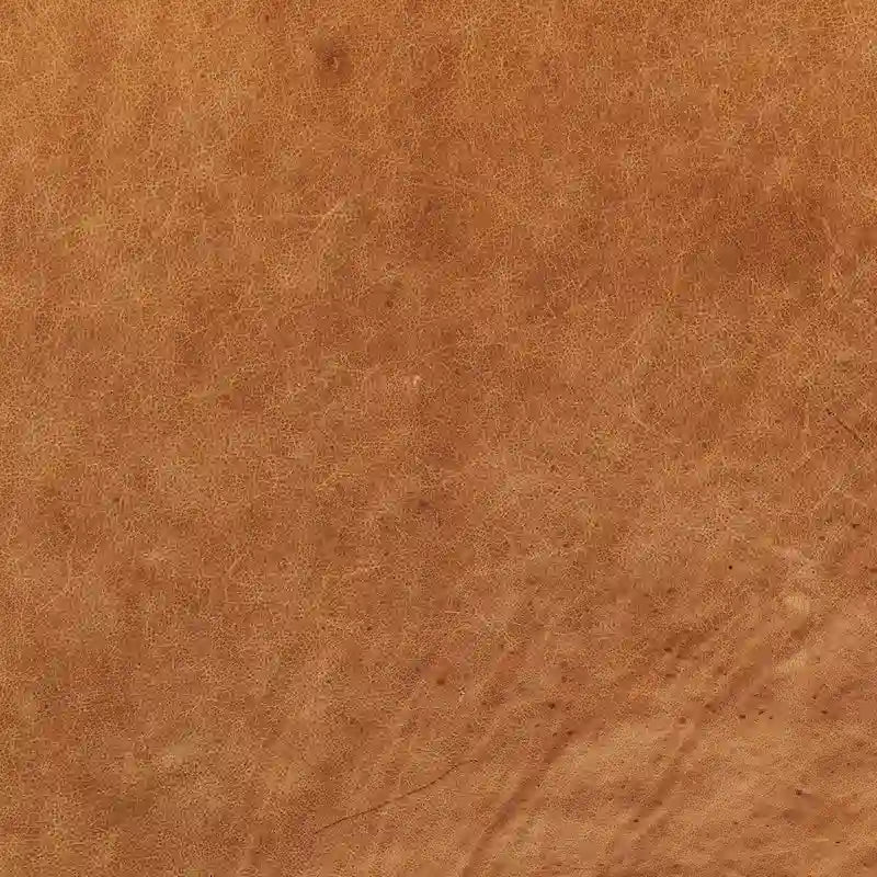 Poly & Bark Turin Leather Ottoman in Cognac Tan