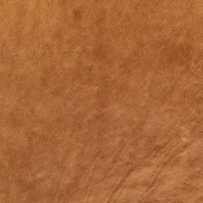 Poly & Bark Turin Leather Ottoman in Cognac Tan