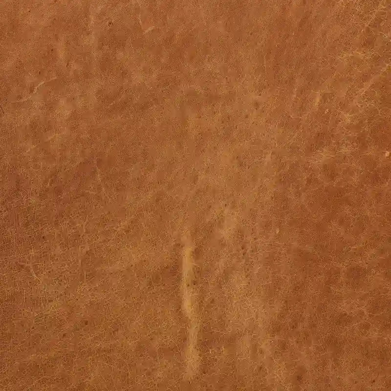 Poly & Bark Turin Leather Ottoman in Cognac Tan