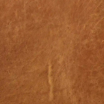 Poly & Bark Turin Leather Ottoman in Cognac Tan