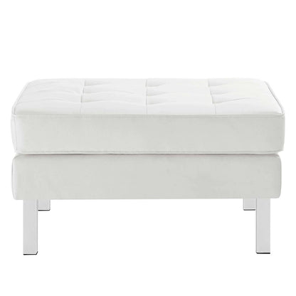 Loft Tufted Vegan Leather Ottoman