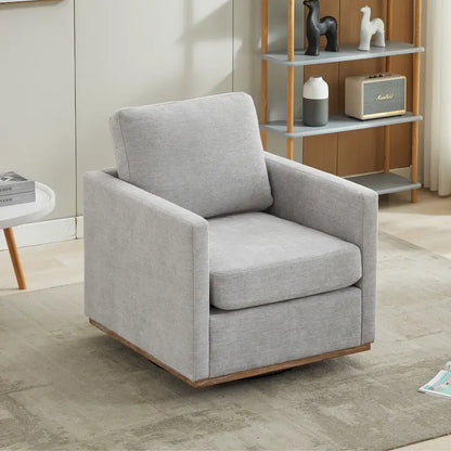 Mid Century Modern Swivel Accent Chair, 360 Degree Swivel Armchair For Living Room, Bedroom