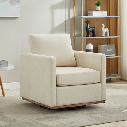 Mid Century Modern Swivel Accent Chair, 360 Degree Swivel Armchair For Living Room, Bedroom