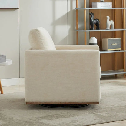 Mid Century Modern Swivel Accent Chair, 360 Degree Swivel Armchair For Living Room, Bedroom
