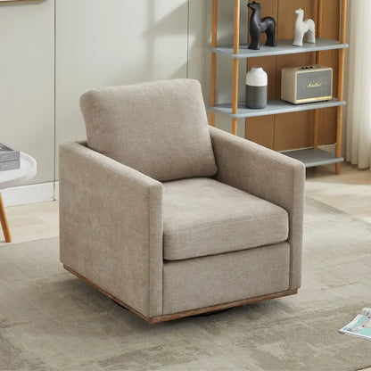 Mid Century Modern Swivel Accent Chair, 360 Degree Swivel Armchair For Living Room, Bedroom