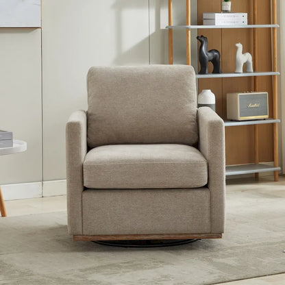 Mid Century Modern Swivel Accent Chair, 360 Degree Swivel Armchair For Living Room, Bedroom