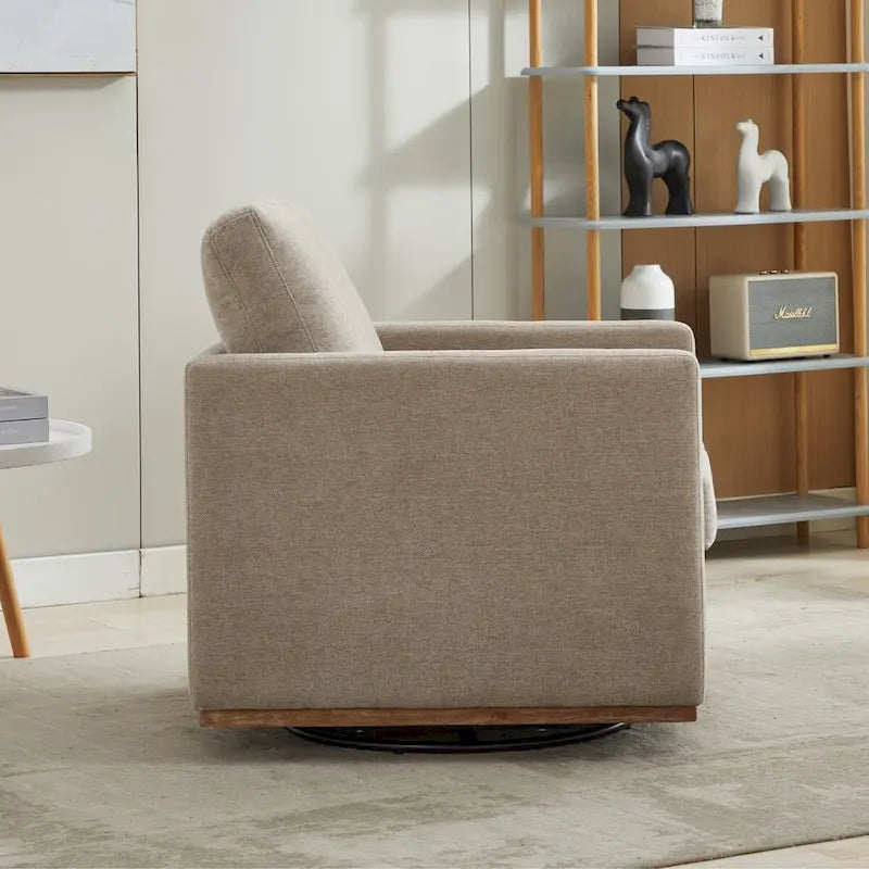 Mid Century Modern Swivel Accent Chair, 360 Degree Swivel Armchair For Living Room, Bedroom