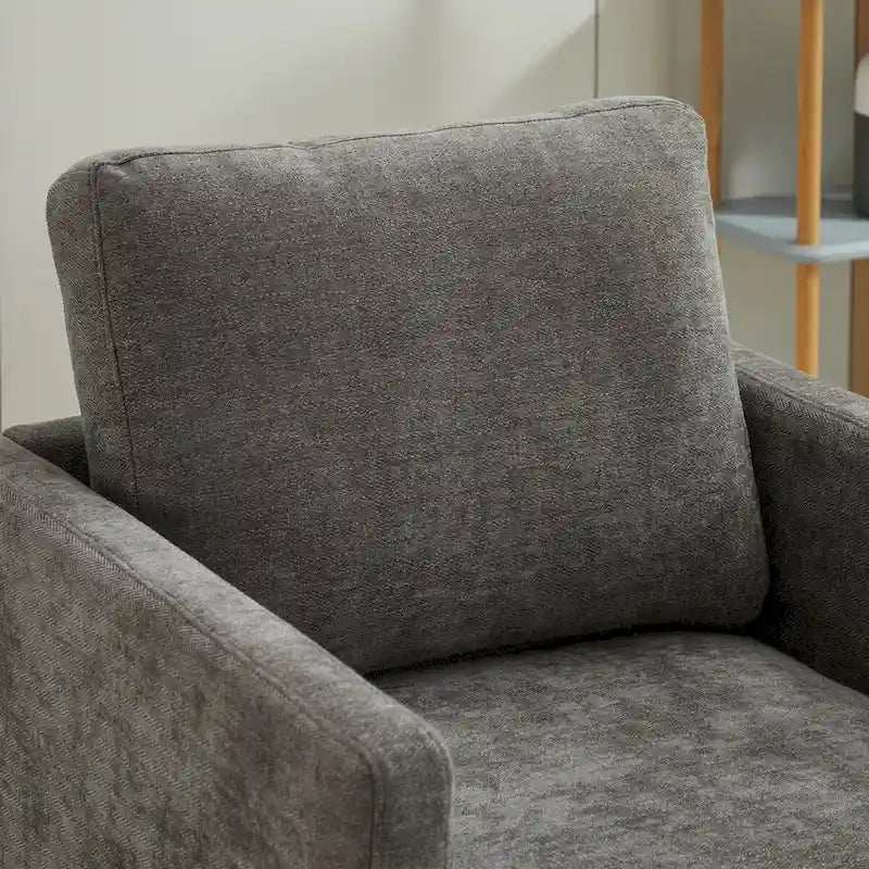 Mid Century Modern Swivel Accent Chair, 360 Degree Swivel Armchair For Living Room, Bedroom