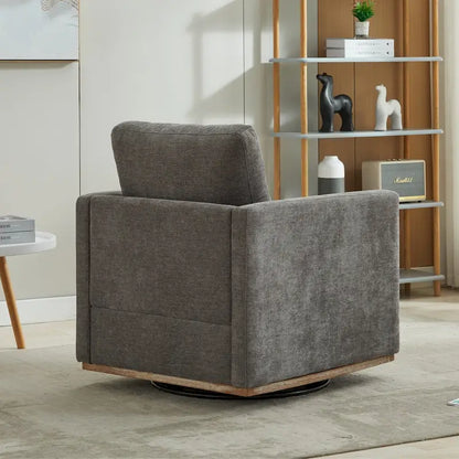 Mid Century Modern Swivel Accent Chair, 360 Degree Swivel Armchair For Living Room, Bedroom
