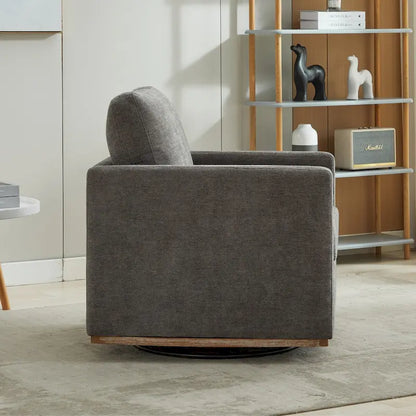 Mid Century Modern Swivel Accent Chair, 360 Degree Swivel Armchair For Living Room, Bedroom