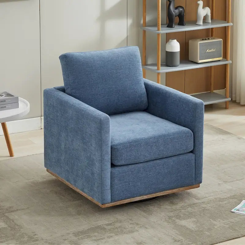 Mid Century Modern Swivel Accent Chair, 360 Degree Swivel Armchair For Living Room, Bedroom