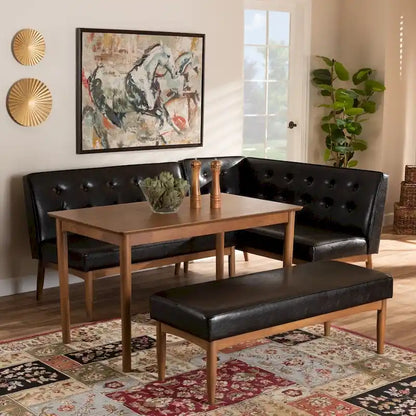 Carson Carrington Isaksbo Mid-century Modern 4-piece Dining Nook Set