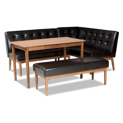 Carson Carrington Isaksbo Mid-century Modern 4-piece Dining Nook Set