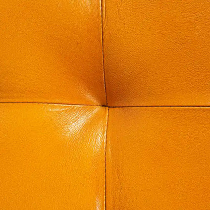 Wood and Goat Leather Bench