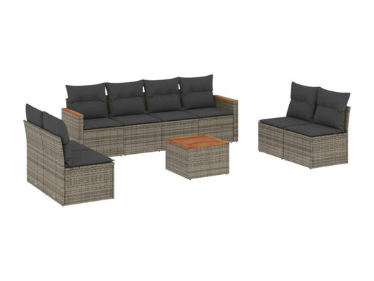 Gray Woven Resin Wicker Outdoor Furniture Set - dlz1766456719012