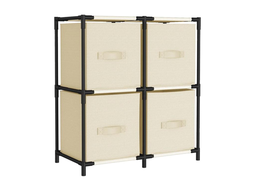 Beige Fabric Wardrobe, 63 x 30 x 71 cm