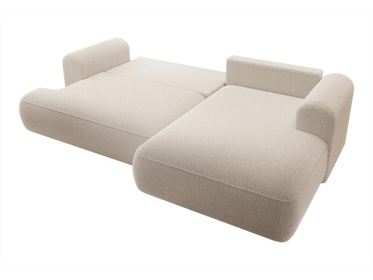 Beige Boucle Fabric Sofa