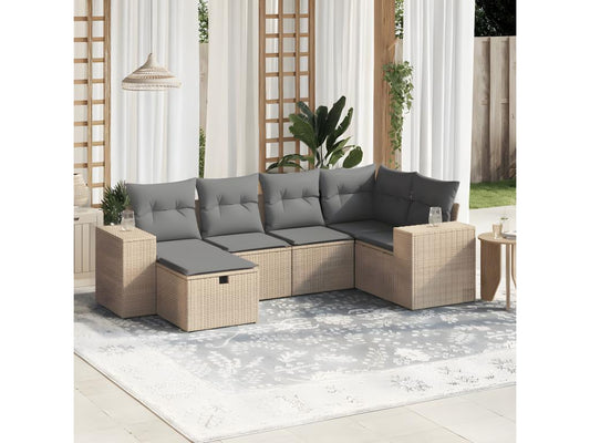 Beige Woven Resin Wicker Outdoor Furniture Set - dlz1766456951651