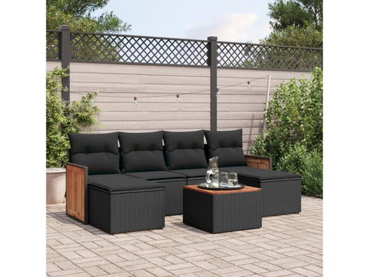 Black Woven Resin Wicker Outdoor Furniture Set - dlz1766456626944