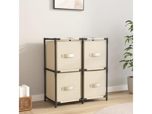 Beige Fabric Wardrobe, 63 x 30 x 71 cm