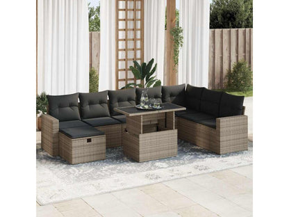Gray Woven Resin Wicker Outdoor Furniture Set - dlz1766456702603