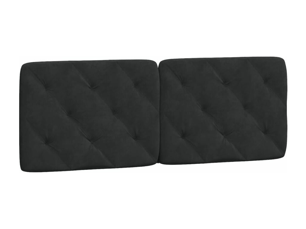 Black Velvet Bed Frame, 140 x 190 cm
