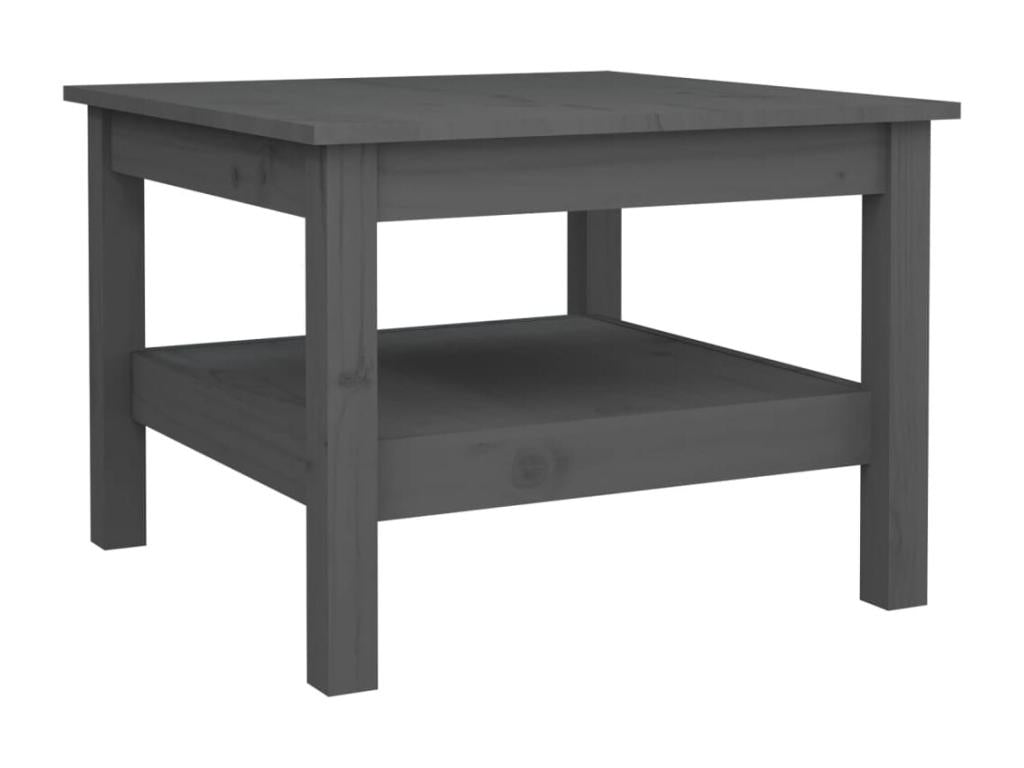 Gray Solid Wood Coffee Table, 55 x 55 x 40 cm